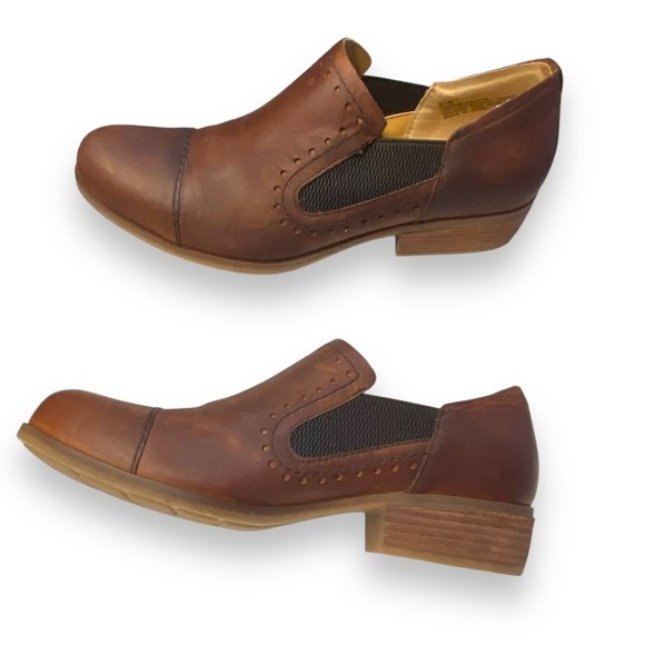 Korks Chestnut Leather Gertrude Double Gore Slip-on Low Bootie - Picture 6 of 10